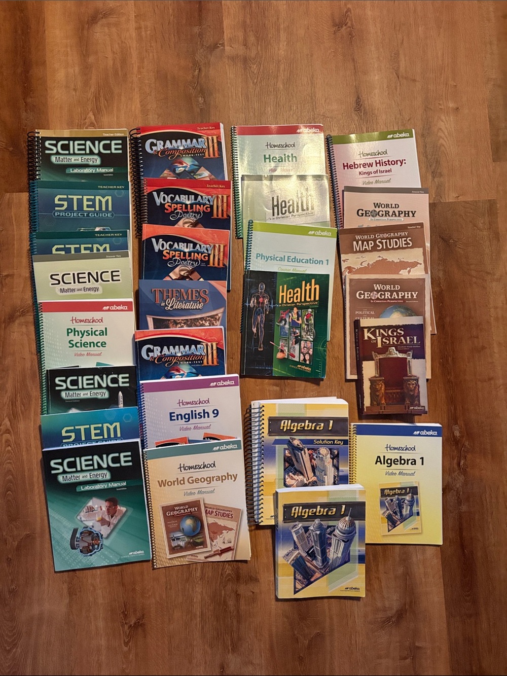 9th Grade Abeka Homeschool Curriculum Set - Science, Algebra, Geography, Health